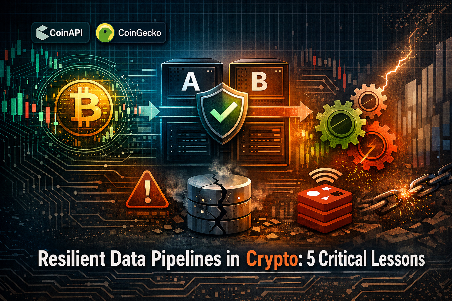 Crypto data pipeline architecture with Bitcoin, MongoDB A/B swap, Redis and resilient system design